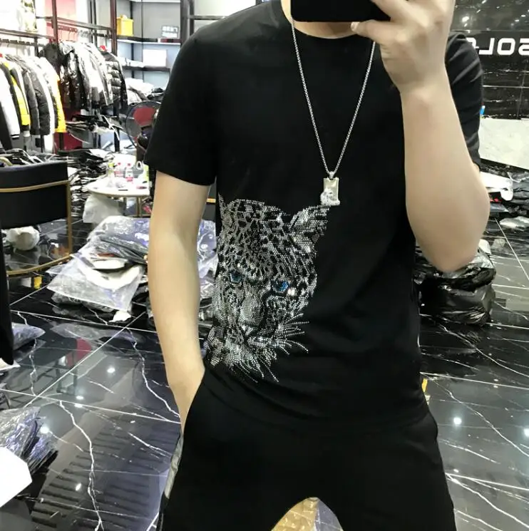 Anime heren T-shirt Hot Drill casual slim fit streetwear S-6XL comfortabele heren street style top