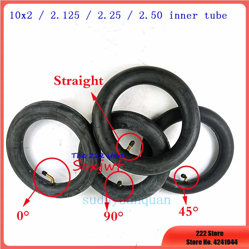 Tubo interno de 10 polegadas para scooter elétrico, 10x3.0, 10x2.50, 10x2.25, 10x2.125, 10x2, 10x2.0