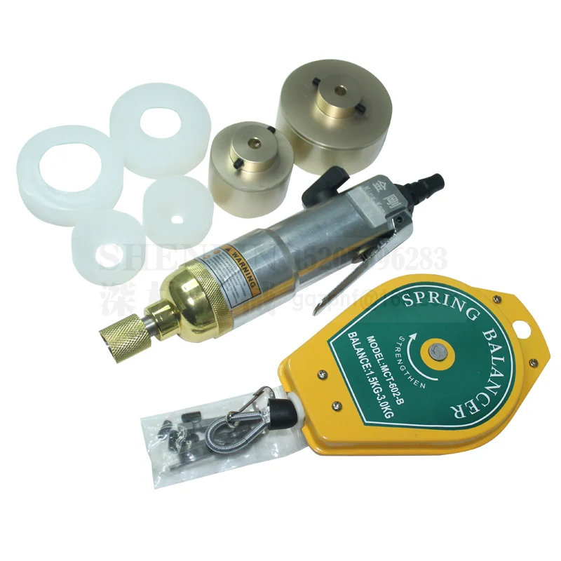 Shenlin screwdirver 10-50mm mão operado garrafa de óleo de fumaça pneumática tampando máquina de selagem de aferidor de tampão pneumático