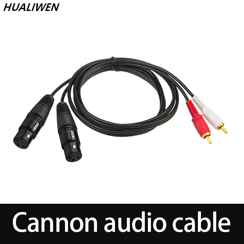 

Audio Cable 2 XLR To 2 RCA Adapter Amplifier Sound Box XLR RCA Hifi Microphnoe Speaker Cable