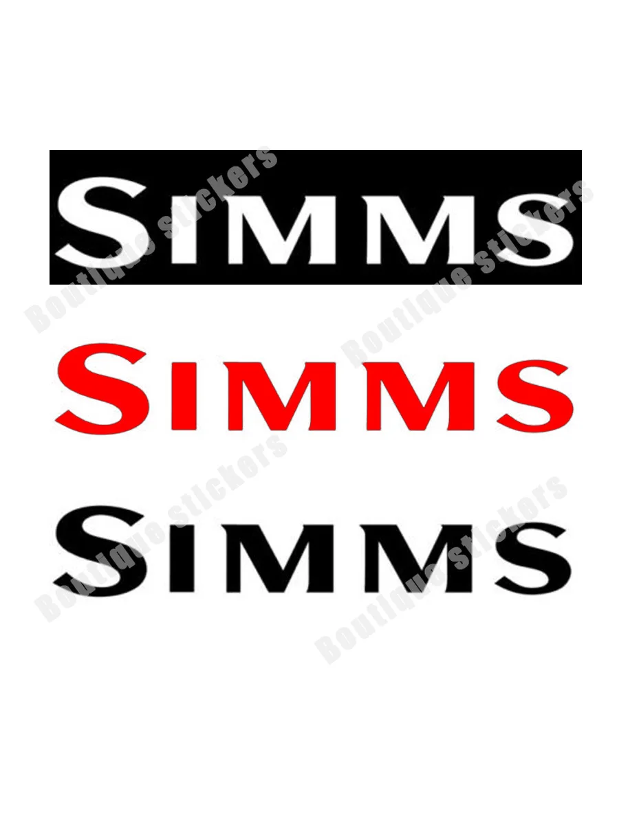 Simms Fishing Window Decal Reefer Box Wading Jacket Gloves Pants Bib Fashion Sticker Car Body Decoration Rear View Mirror