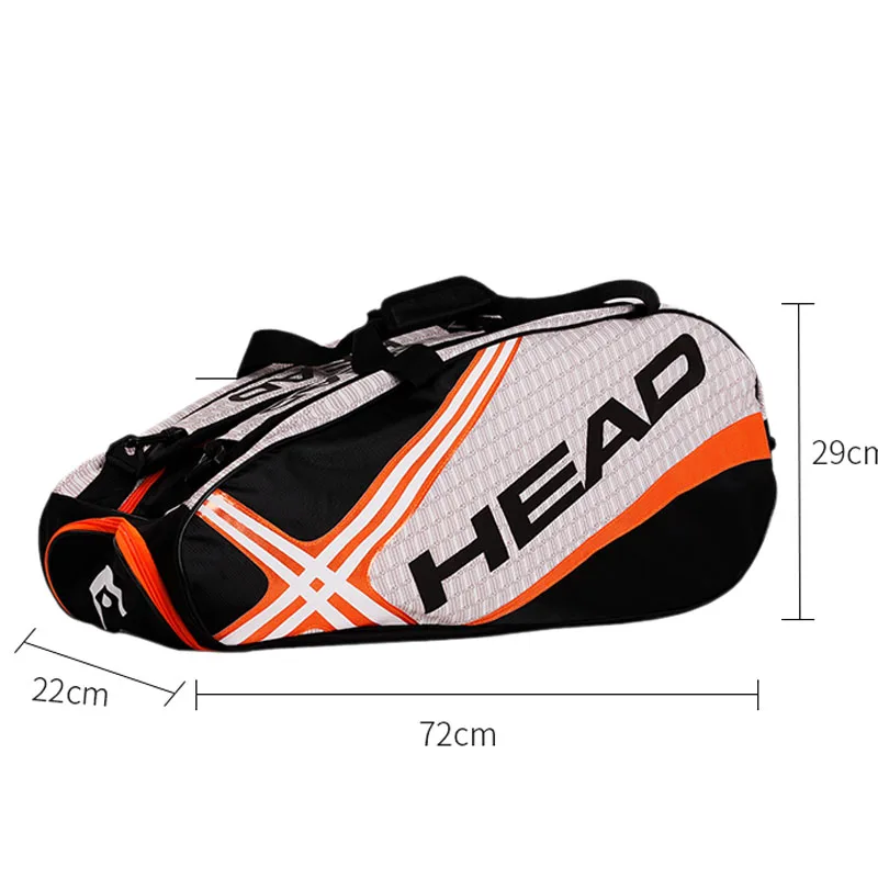 Original Head Tennis Bag Brand Tennis Racquet Bag 6-9 Piece Rackets Tennis Bag Nylon Dacron Tennis Racket Racquet Backpack Brand