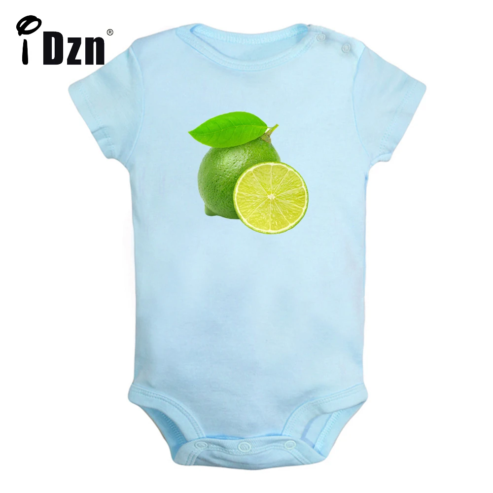 Baby Boys Girls Summer Bodysuit Lemon Apricot Printed Clothing Fruit Lime Design Rompers Newborn Cotton Short Sleeves Jumpsuits