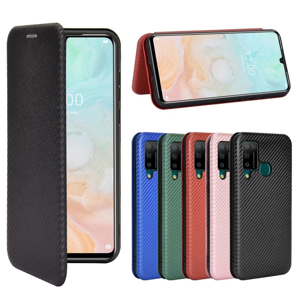 For Doogee N20 Pro Case For Doogee N20 Pro Case Carbon Fiber Flip Leather Case For Doogee N20 Pro Case Cover 6.3''