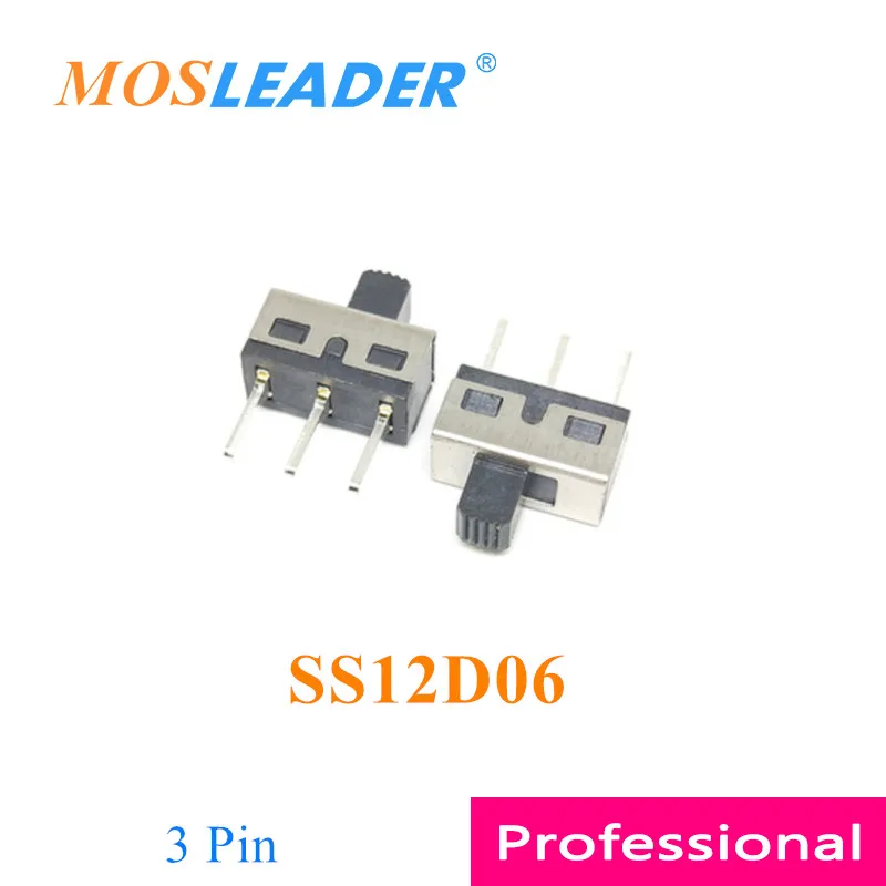 

Mosleader 1000pcs 4.7MM SS12D06 SS12D06G5 5MM Handle length Slide switch Toggle switch Straight pin 4.7mm Pin space