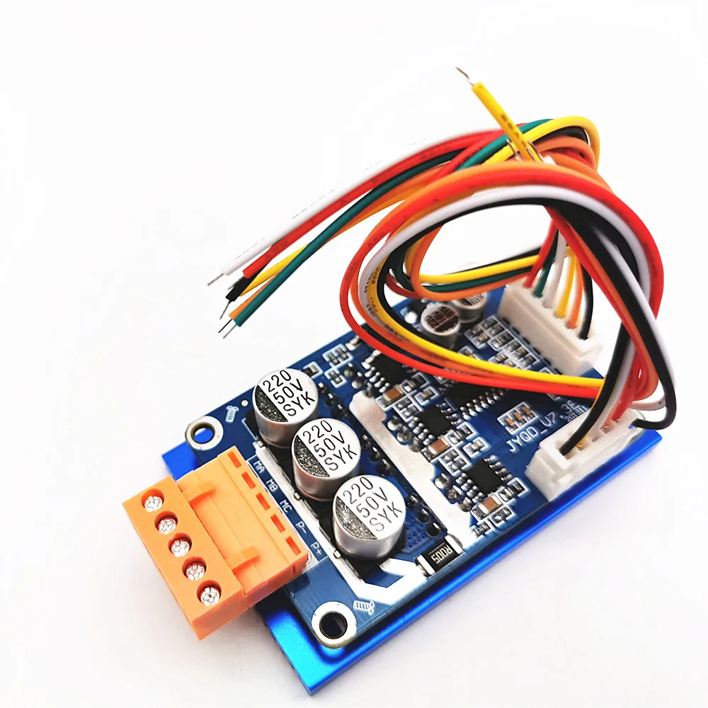 Original JUYI Tech JYQD-V7.3E3 bldc motor driver board with heatsink for Hall sensor brushless DC motor