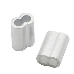 M1.0 M1.2 M1.5 M2 M3 M4 Aluminum casing wire rope ferrule cable ties Aluminum Crimping Sleeve 8 Shape Oval Clip Wire Rope Clamp