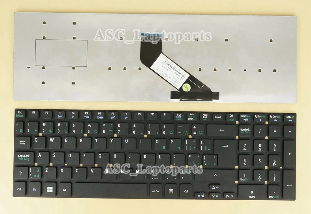 

New CF - Canadian French Clavier Keyboard for Acer TravelMate P256-M P256-MG P276-M P276-MG Laptop , Black , No Frame