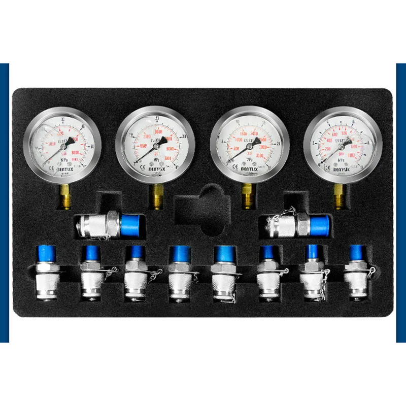 Hydraulic Pressure Gauge Set Diagnostic Test Kits For Excavator Engine Parts Professional level