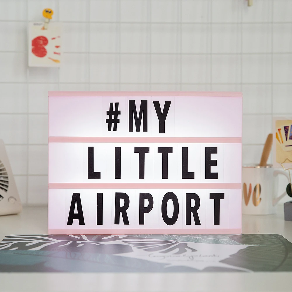 LED Combination Light Box USB/Battery Powered Night Light Desk Lamp A4 A6 DC 5V DIY Letters Symbol Cards Decor Message Board