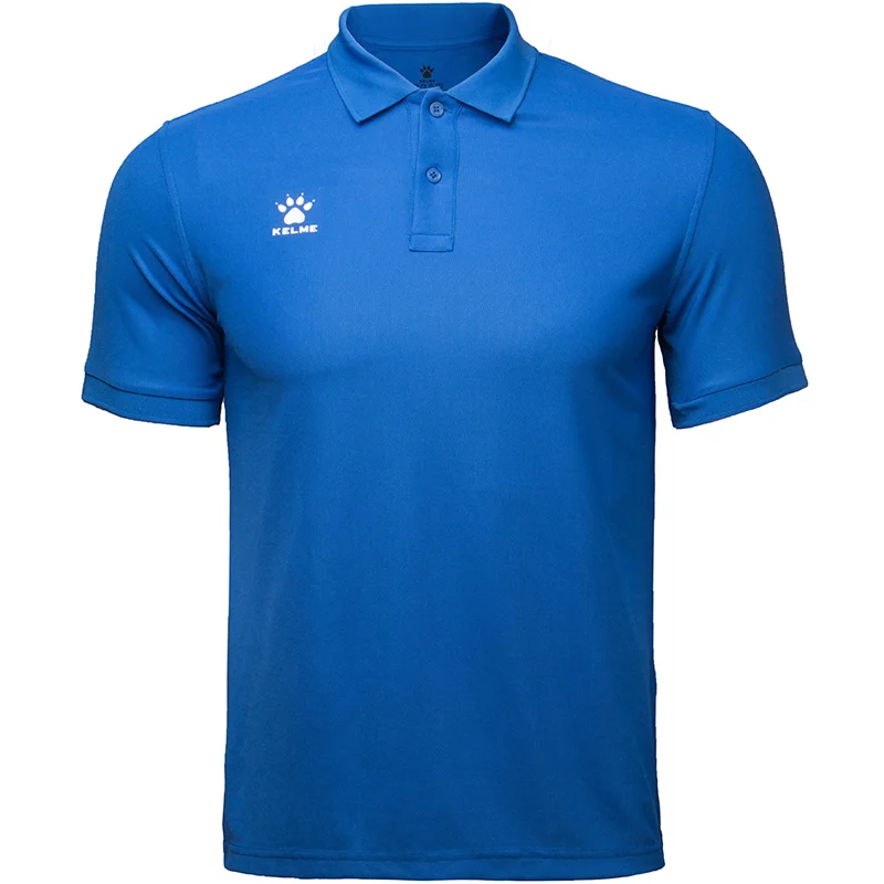KELME Men\'s Training Polo T-Shirt Summer Running Cotton Shirts Casual Short Sleeve Tops High Quantity Polo For Men 3891064
