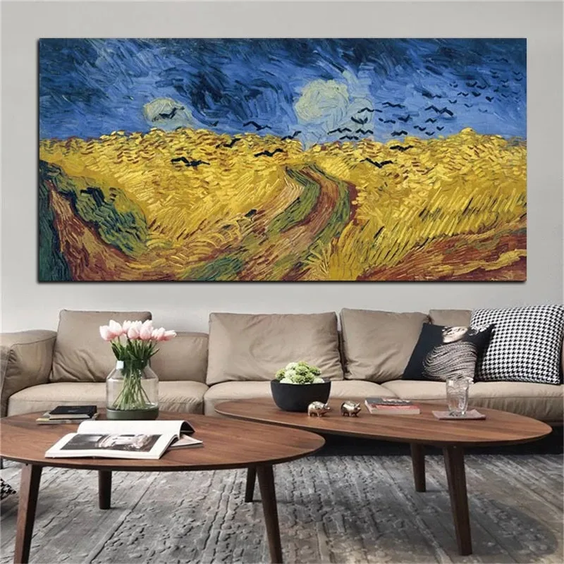 

Oil Painting Printed on Canvas Van Gogh Landscape Picture Art Canvas Painting Wall Pictures for Living Room Home Decor No Frame