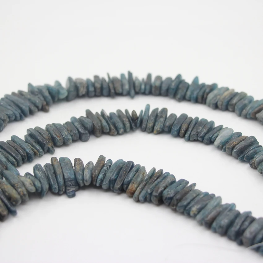 Natural Blue Kyanite Quartz Center drilled Nugget  Beads Raw Rough Irregular Stone For Necklace/Bracelet/Earring Jewelry Making