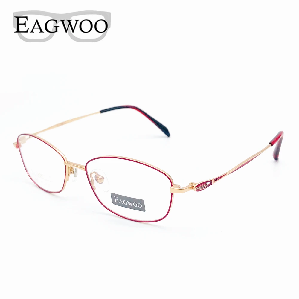 

Pure Titanium Eyeglasses Designed Women Glasses Full Rim Spectacle Elegant Smaller Face Glasses Crystal Decoration