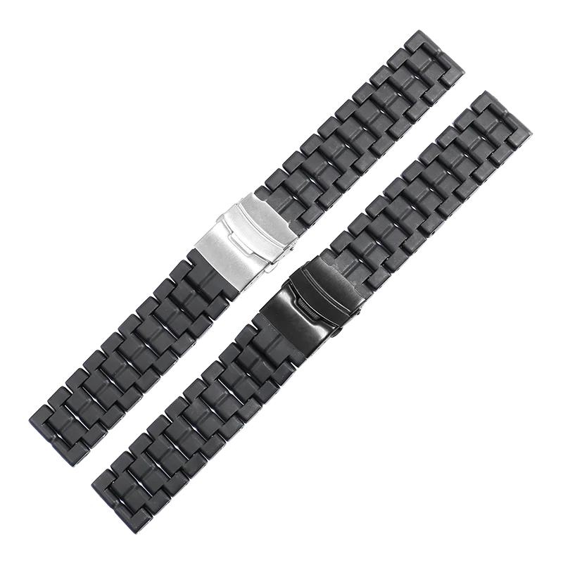 CICIDD Replace Strap For Luminox 3051 3050 8800 Black Carbon Fiber Plastic Steel Watchband 23mm Men\'s Watch Chain