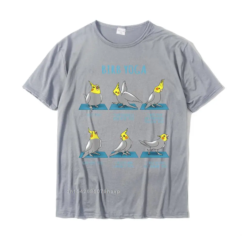 Funny Cockatiel Yoga Poses Birb Memes Cute Parrot Doodle T-Shirt Brand New Cosie Top T-Shirts Cotton Mens Tops Shirts Cosie