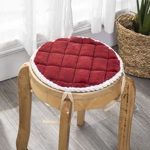 Rote Winterplüschhocker Heiße Kissen Samtstuhl Kissen runde Sitz gelbgrüner Kissenstuhl Dekoration Weiß weiß 8 Hauptverkäufe grünes Wasserkissen - №7