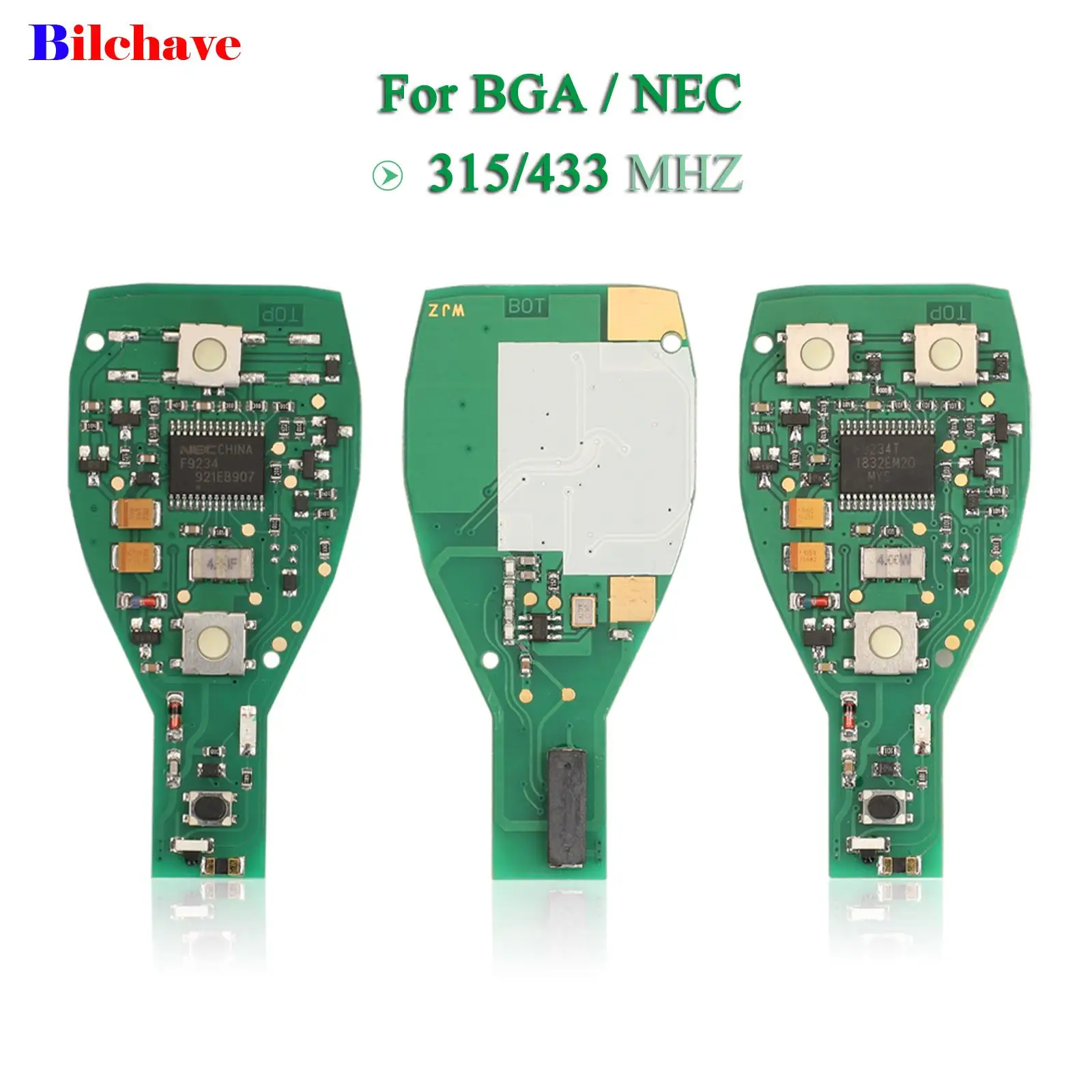 

jingyuqin 3/4 Buttons For Mercedes BENZ E S 2Supports Original NEC/BGA Remote Smart Car Key Circuit Board 315/433Mhz Fob