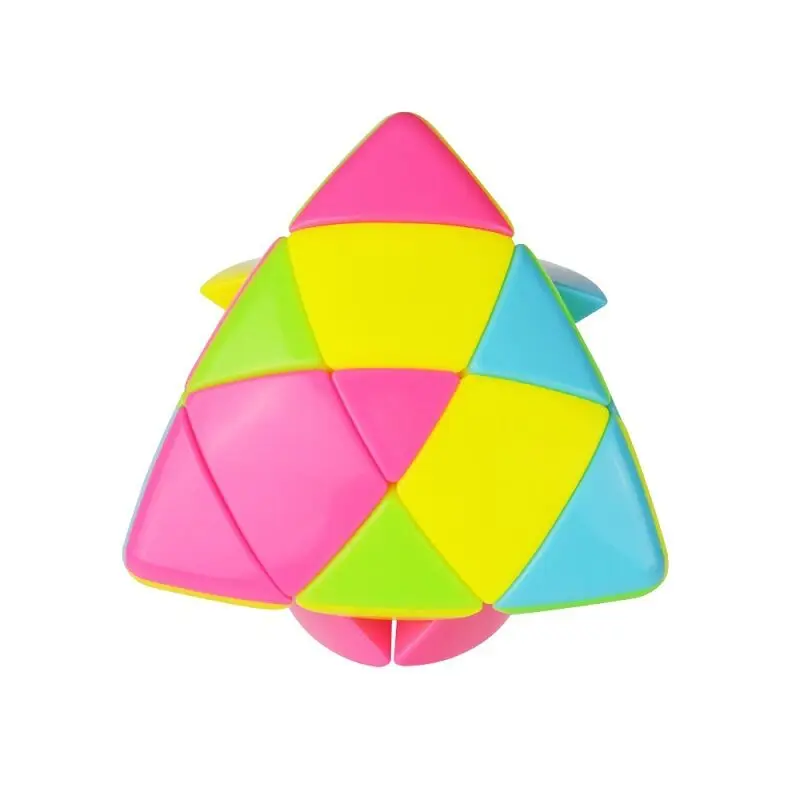 ลูกบาศก์รูบิค Yuxin QN Mastermorphix แบบไม่มีสติกเกอร์ สีชมพู ขนาด 3x3 รูปทรงข้าวปั้น บรรจุภัณฑ์แบบพลาสติกใส ของเล่นเด็ก