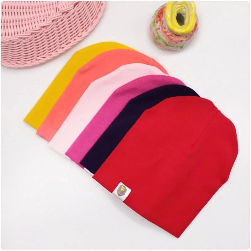 Solid Beanies Hat for Kids Baby Girls Boys Autumn Winter Caps Warm Soft Candy Knitted Bonnet Hats Skullies Toddler Children Cap