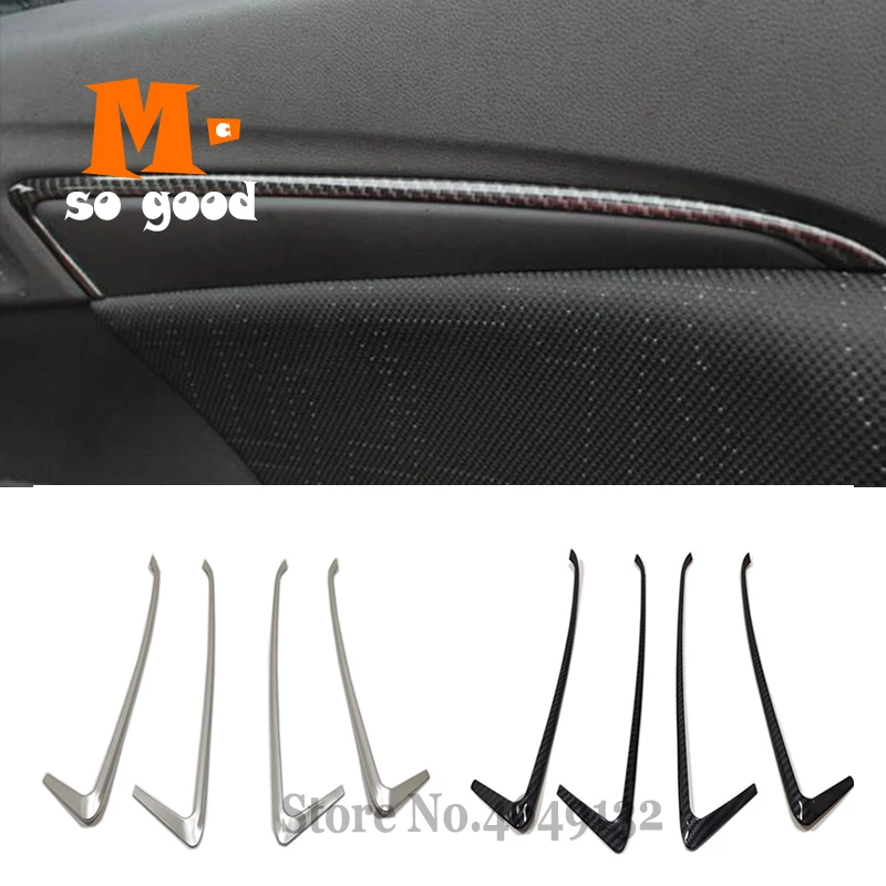 For Honda FIT JAZZ accessories 2014 2015 2016 car styling Car Door Interior Handrail Decoration strip frame cover trim