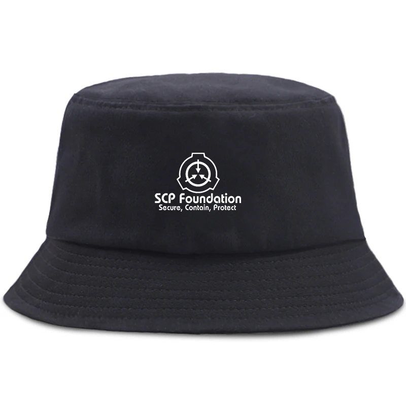

Anime SCP Secure Contain Protect Parent-child Bucket Hat Summer Panama Bucket Cap Women Men Hip Hop Harajuku Fisherman Hat