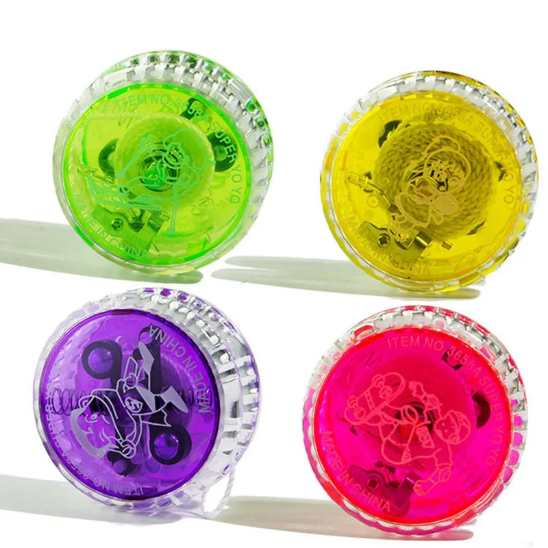 3Pcs Classic Mini LED Flashing Clutch Mechanism Yoyo Ball Toys Creative Fashion Children Entertainment Brain Game Sports Toy