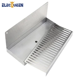 Kegerator Beer Drip Tray,Stainless Steel Wall Mounted Drip Tray with  Drain Hole Craft Beer Beverage Dispenser Homebrew Bar Tool