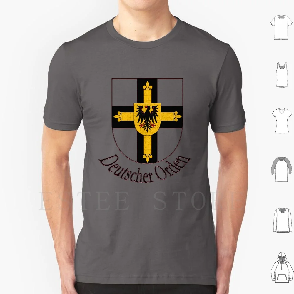Cavaleiros Teutônicos Medievais Águia...deutscher Orden Camiseta DIY Tamanho Grande 100% Algodão Alemão Alemanha Vintage Medieval Alemão