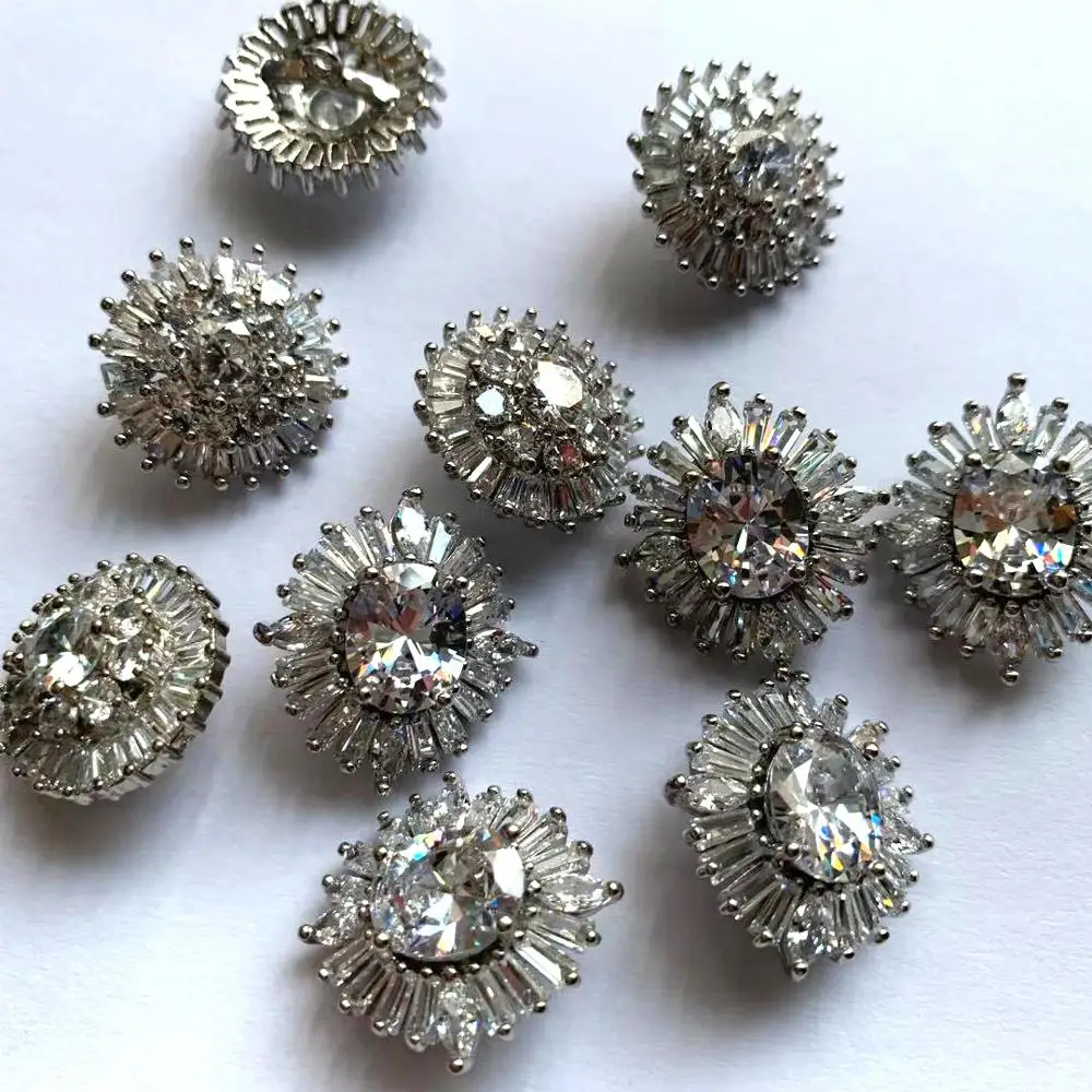 10 pieces/lot 18mm/20mm crystal sparkling button  diy accessories