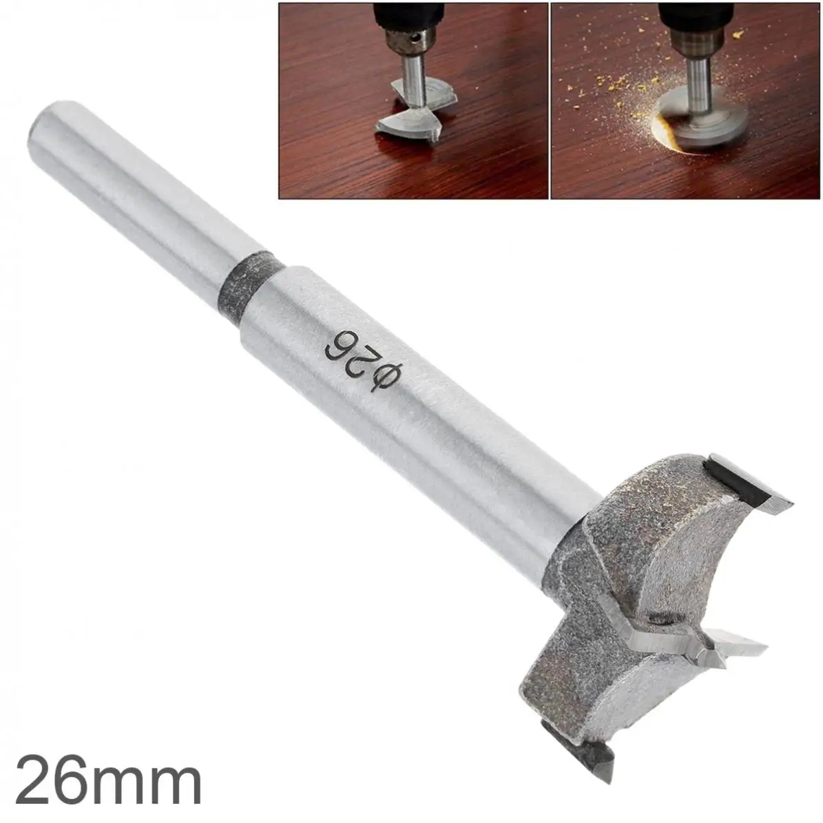 

26mm Hard Alloy Wood Drill Bits Woodworking Hole Opener for Drilling on Plasterboard / Plastic Boards / Wooden Board