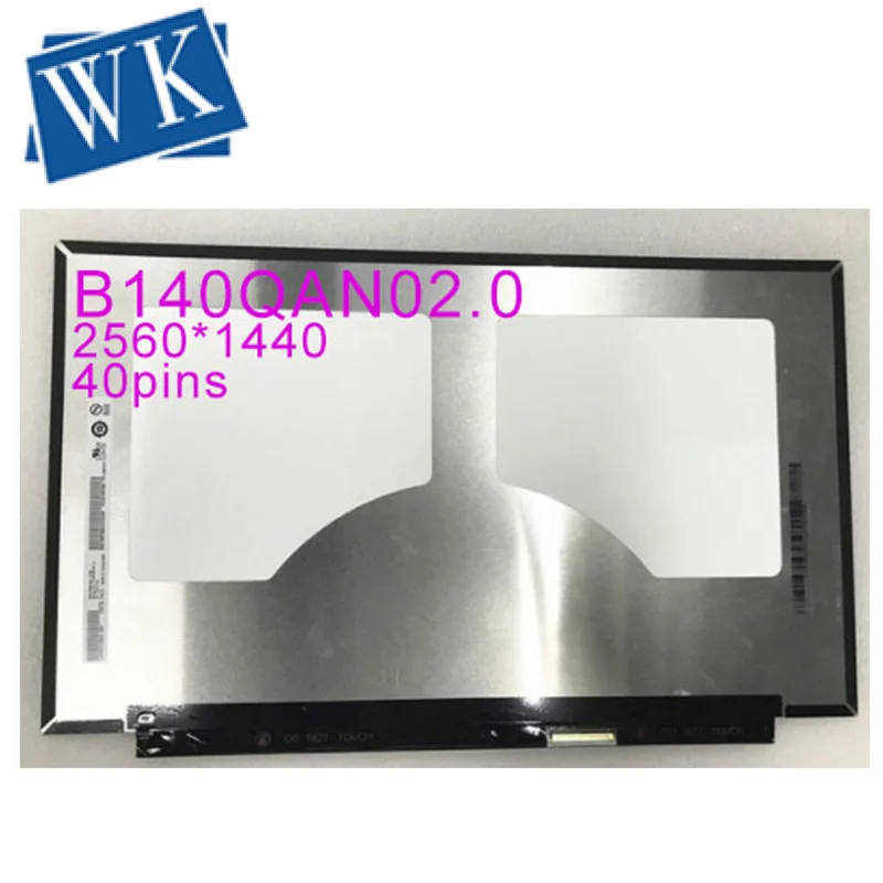 Laptop Led Tela Lcd B140qan02.0 B140qan02.3 2560×1440 Qhd Edp 40pins Display sem Toque 14.0