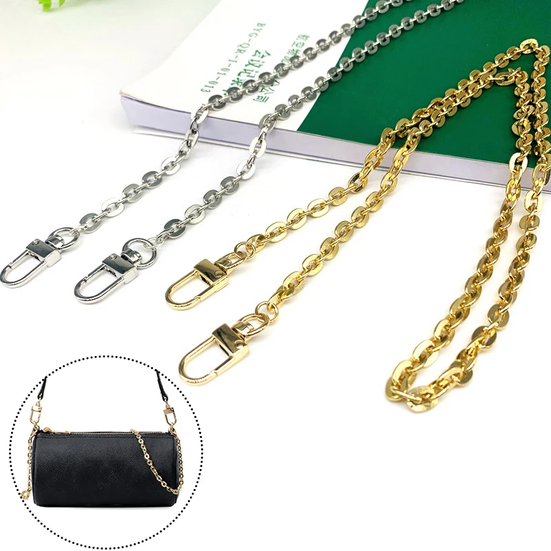 40cm/60cm/80cm/120cm Meatl Bag Chain Gold Silver Chain for Bags Metal Fashion Trimming Chain Bag Accessories Shoulder Bag Strap