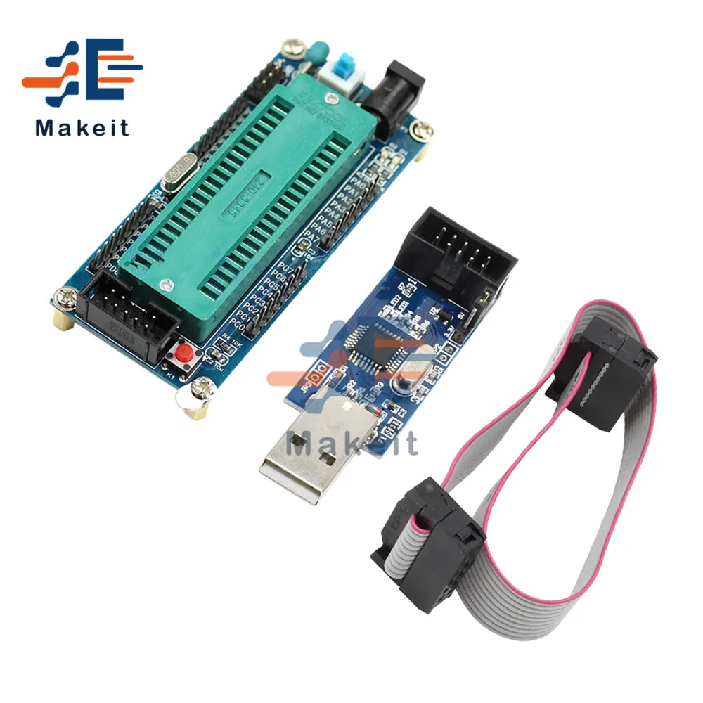 AVR ATMEGA16 Minimum System Board ATmega32 Development Board + USB ISP USBasp Programmer ISP ATTiny 51 Board Module DIY Kits