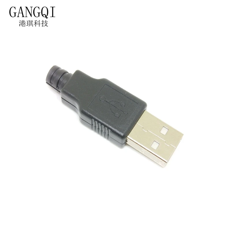 10 sztuk/partia typu męskie złącze USB 4 Pin z czarną plastikową osłoną gniazda USB