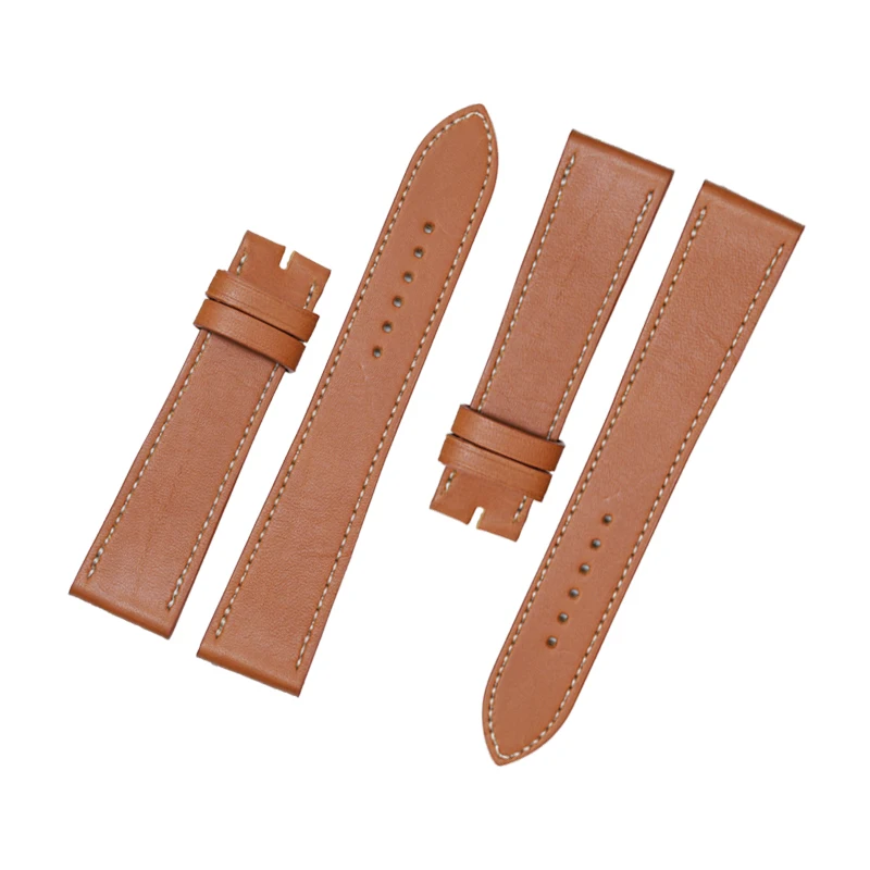 SAUPPO Suitable for Hermes HH1.201.130 028104 020997 036793 17mm 20mm Calf Skin Leather Smooth Grain Watch Band Strap