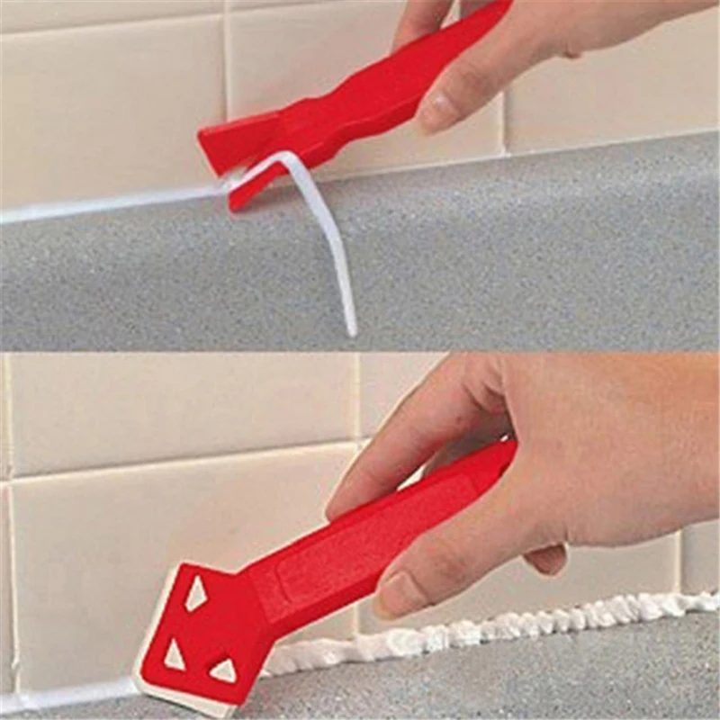 2 Pcs Window Door Silicone Glass Cement Scraper Tool Caulking Finishing Sealant Grout Remover Silicone Spatula Tool