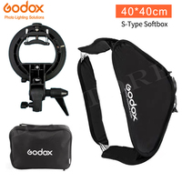 Godox 40x40cm Softbox + S-Type Bracket Bowens Holder+ Bag Kit for GODOX V860 IV V850III TT685II TT600S TT520 Camera Flash