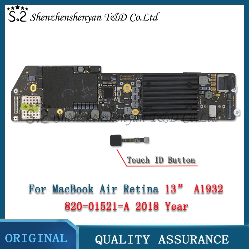 

Laptop A1932 Motherboard for Apple MacBook Air 13.3” A1932 Logic Board with Touch ID Button 2018 820-01521-A