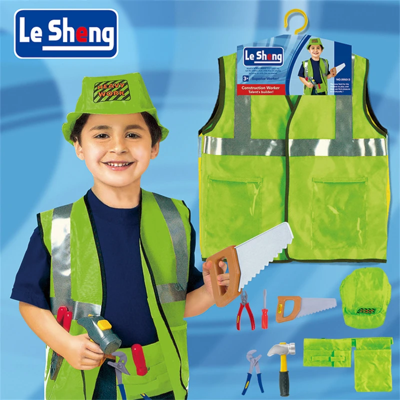 Halloween Kleuterschool Ingenieur Kostuum Cosplay Play House Party Professionele Uniform Set Leermiddelen Voor Voorschoolse Kinderen