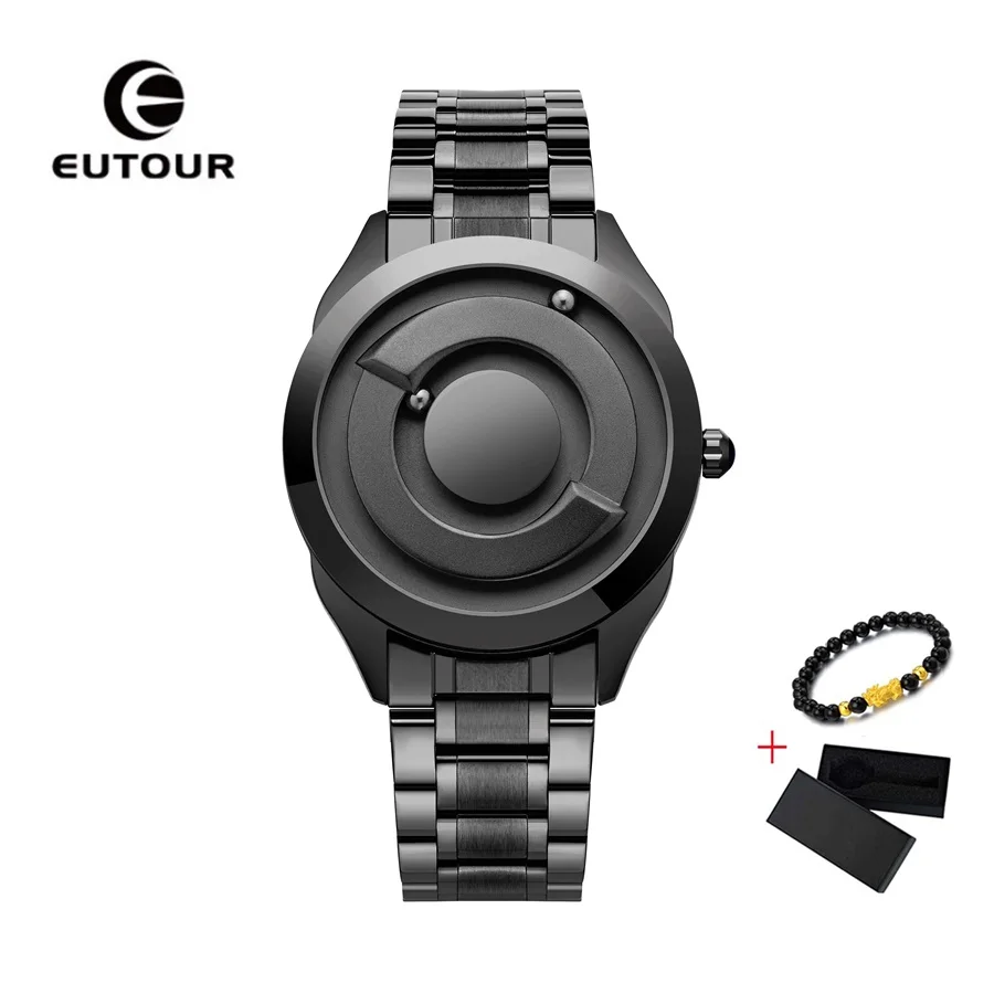 EUTOUR Gold Magnetic Watch Men Luxury Fashion Quartz Magnet Ball Waterproof Men\'s Wrist Watches Male Clock Relogio Masculino New