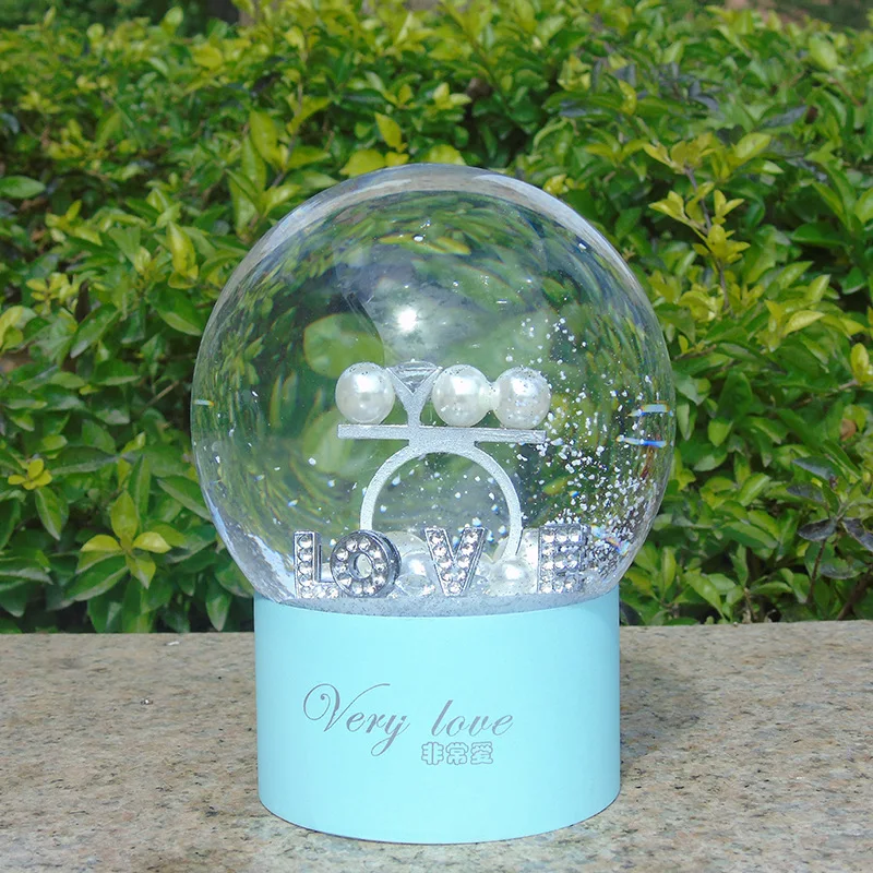 

Crystal Snow Globes Crystal Ball Glass Craft Home Coffee Shop Desktop Decoration Christmas Birthday Wedding Valentine's Day Gift