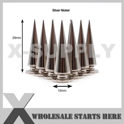 革細工、ジーンズ、帽子、靴、パンクの装飾に使用される金属製シルバースクリューバックツリー10x29mm