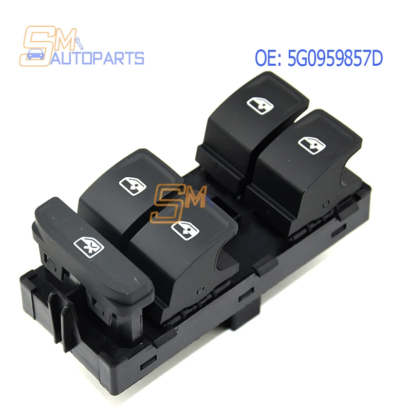 

New Power Window Control Switch Button 5G0959857D for Volkswagen VW Arteon Passat B8 Tiguan Touran Skoda 5G0 959 857D