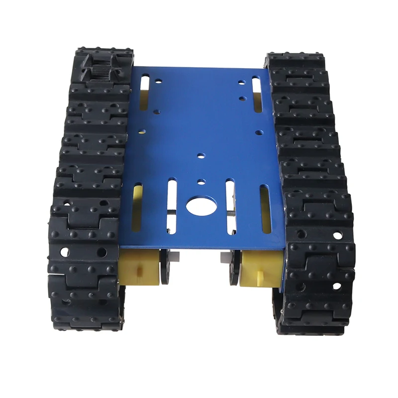 DIY 4WD Metal Tank Chassis Kit TC101 Smart Crawler Robot Platform Pure Rubber Track 4pcs High Torque TT Motor Unassembled Toy