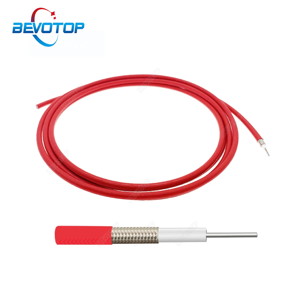 

Semi-Flexible RG402 0.141" Cable Red Color 50 Ohm High Frequency Test Cable RF Coaxial Cable Pigtail Jumper 50CM~200M Bevotop