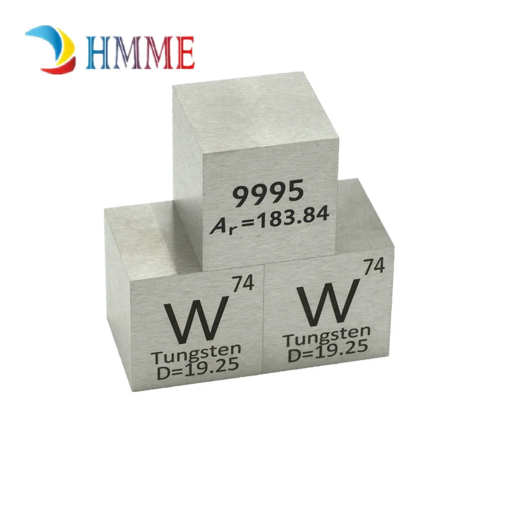 Tungsten Cube Wolfram Density Block W 99.95% for Element Collection Hard Heavy Metal DIY Hobbies Crafts Display 10 20 50mm