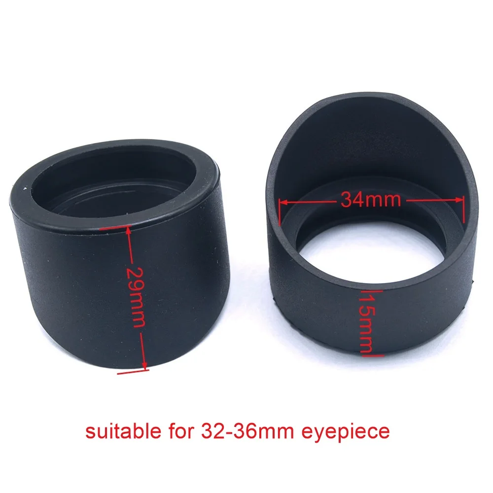 2 pcs/set 34mm Diameter Rubber Eyepiece Cover Eyeguards Eye Shields Protection Stereo Microscope Telescope Monocular Binocular