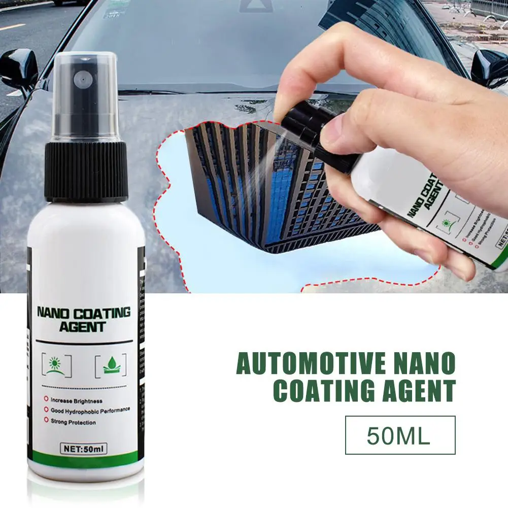 

50ML Spray Liquid Ceramic Coat Super Hydrophobic Glass Coating Polysiloxane and Nano Materials Care Auto Detailing Glasscoat