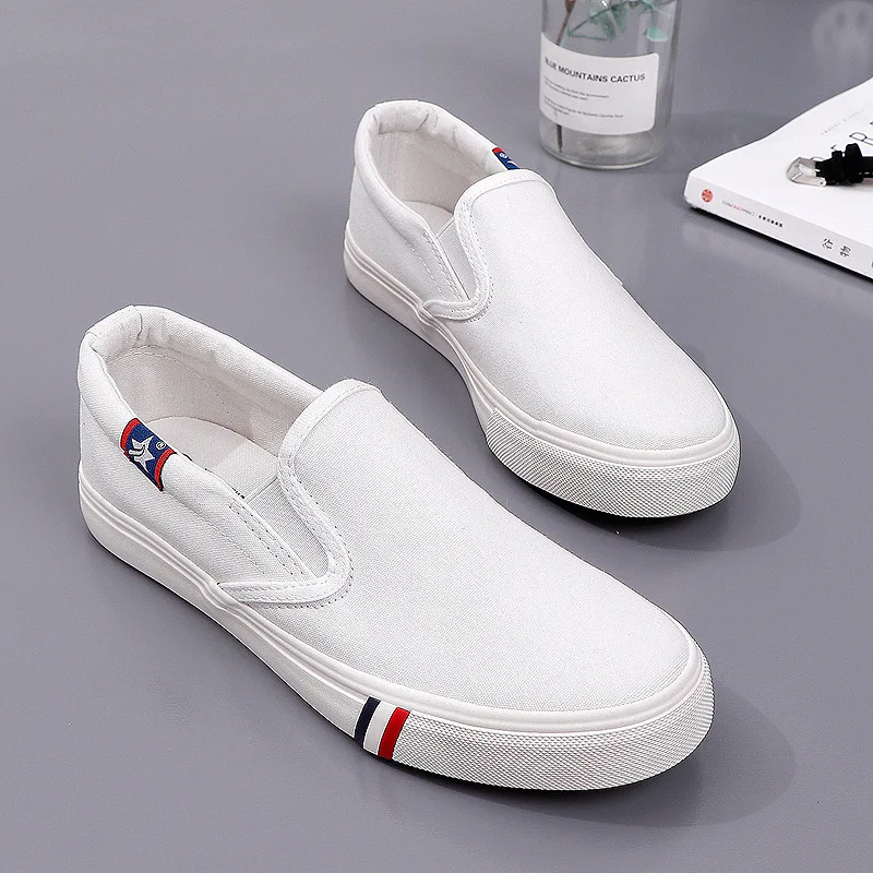 45 46 47 48 Big Size Men White Shoes Slip On Lazy Loafers Sneakers for Men 2021 Spring Black Sneakers Flats Male Fashion Shoes